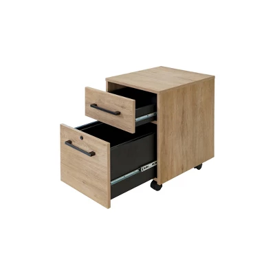Mason Modern Two Drawer Wood Laminate File Cabinet - Martin Furniture 3 Mason Modern Two Drawer Wood Laminate File Cabinet - Martin Furniture - Image 3