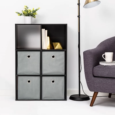 11" Fabric Bin Bundle 4pk Gray - Room Essentials™ 1 11" Fabric Bin Bundle 4pk Gray - Room Essentials™