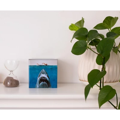 Ukonic JAWS Logo Tin Storage Box Cube Organizer With Lid | 4 Inches 5 Ukonic JAWS Logo Tin Storage Box Cube Organizer With Lid | 4 Inches - Image 5