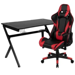 Emma And Oliver Gaming Bundle-Desk, Cup Holder/Headphone Hook & Reclining Chair -Cheap Furniture Store GUEST 0b74ba46 4ebe 48e7 9b1e 9284656bc862