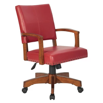 Deluxe Wood Bankers Chair Faux Leather - OSP Home Furnishings 8 Deluxe Wood Bankers Chair Faux Leather - OSP Home Furnishings - Image 8
