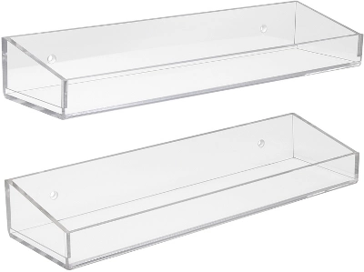 Sorbus Wall Mounted Acrylic Floating Display Shelves 4 Sorbus Wall Mounted Acrylic Floating Display Shelves - Image 4