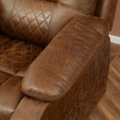 HOMCOM Overstuffed Manual Recliner Chair With Thick Sponge Padded Headrest And Armrest, And Rocking Function, Brown -Cheap Furniture Store GUEST 0f25c065 559f 404b 9d1d 63b064df3f92