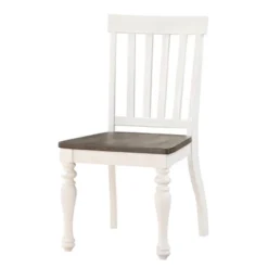 Set Of 2 18" Joanna 2 Tone Side Chair Ivory/Charcoal - Steve Silver
