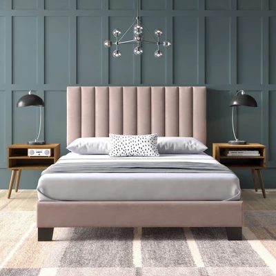 Queen Colbie Upholstered Platform Bed With Nightstands - Picket House Furnishings 7 Queen Colbie Upholstered Platform Bed With Nightstands - Picket House Furnishings - Image 7