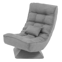 Costway 360° Swivel Floor Chair 5-Level Adjustable Lazy Chair W/ Massage Pillow GreyBlackBrown -Cheap Furniture Store GUEST 14d88bcf db99 4107 8a4c 15ed0fdaea83