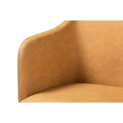 2pc Eris Tan Leather Upholstered And Metal Dining Chairs Black/Tan - Baxton Studio -Cheap Furniture Store GUEST 155f9a97 7167 46c6 80cd 50ac784e8099