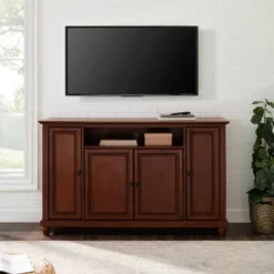 Cambridge Full Size TV Stand For TVs Up To 60" Dark Brown - Crosley -Cheap Furniture Store GUEST 15a7144f bb39 42e0 88ed 59955fa029b7