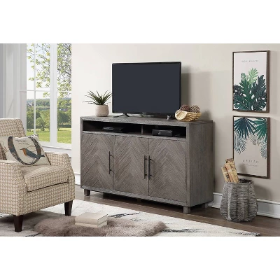 Palisades Deluxe Console TV Stand For TVs Up To 60" Gray - Martin Furniture 9 Palisades Deluxe Console TV Stand For TVs Up To 60" Gray - Martin Furniture - Image 9