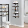 Pomona Metal And Solid Wood Bath Wall Shelf Natural - Alaterre Furniture