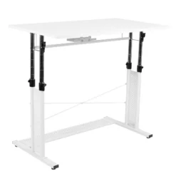 Flash Furniture Work From Home Kit - White Adjustable Computer Desk, LeatherSoft Office Chair And Inset Handle Locking Mobile Filing Cabinet -Cheap Furniture Store GUEST 1925c919 5b50 4b96 ba91 96126e82aa47 1