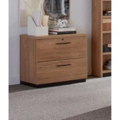 Abbott Contemporary Wood Laminate File Drawer Light Brown - Martin Furniture