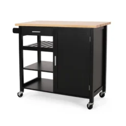 Westcliffe Contemporary Kitchen Cart With Wheels - Christopher Knight Home -Cheap Furniture Store GUEST 2a956c54 d2ee 4098 8f48 a13f54b210a1