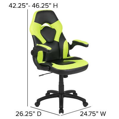 Flash Furniture Gaming Desk And Racing Chair Set With Cup Holder, Headphone Hook & 2 Wire Management Holes 5 Flash Furniture Gaming Desk And Racing Chair Set With Cup Holder, Headphone Hook & 2 Wire Management Holes - Image 5