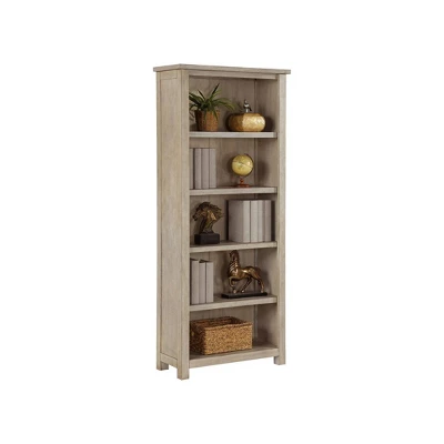 72" Edgewood Rustic Open Wood Bookcase Light Brown - Martin Furniture Furniture 2 72" Edgewood Rustic Open Wood Bookcase Light Brown - Martin Furniture Furniture - Image 2