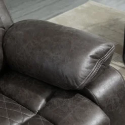 HOMCOM Overstuffed Manual Recliner Chair With Thick Sponge Padded Headrest And Armrest, And Rocking Function, Brown -Cheap Furniture Store GUEST 2dc7516d 4d66 4b04 b12e a39a7f8222ad