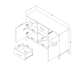 Valet Buffet With Wine Storage Weathered Oak And Black - South Shore -Cheap Furniture Store GUEST 329f01fa b5c8 416d b682 4209b3f6417e