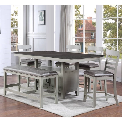 Hyland Drop Leaf Dining Table Gray - Steve Silver Co. 9 Hyland Drop Leaf Dining Table Gray - Steve Silver Co. - Image 9
