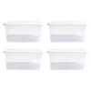 Homz 12-Quart Snaplock Clear Plastic Storage Tote Container Bin With Secure Lid And Handles For Home And Office Organization (8 Pack)