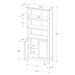 72" Carson 5 Shelf Bookcase With Doors - Threshold™ -Cheap Furniture Store GUEST 3a1f8290 d158 40aa b1f4 5779b61cc696