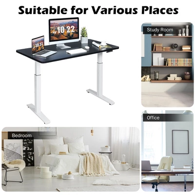 Costway 55'' One-Piece Universal Tabletop For Standard & Sit To Stand Desk Frame 4 Costway 55'' One-Piece Universal Tabletop For Standard & Sit To Stand Desk Frame - Image 4