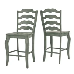 Set Of 2 24" South Hill French Ladder Back Counter Chairs - Inspire Q -Cheap Furniture Store GUEST 3ce58093 6cc6 4f15 b08f 2f1a6425adfe