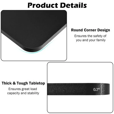 Costway 55'' One-Piece Universal Tabletop For Standard & Sit To Stand Desk Frame 7 Costway 55'' One-Piece Universal Tabletop For Standard & Sit To Stand Desk Frame - Image 7