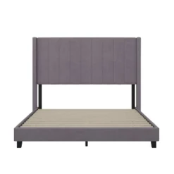 Soren Velvet Upholstered Platform Bed Frame With Wingback Headboard - Taylor & Logan -Cheap Furniture Store GUEST 3e3fa5d0 fda3 42db 817d f15136dbf0ec