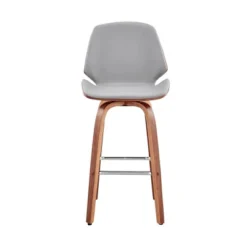 26" Arabela Counter Height Barstool With Leather Seat - Armen Living