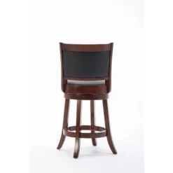24" Augusta Swivel Counter Height Barstool Hardwood - Boraam