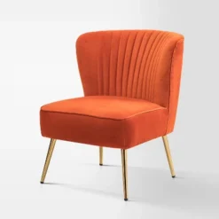 Quentin Velvet Accent Side Chair With Golden Metal Base | Karat Home -Cheap Furniture Store GUEST 421b1958 45d2 464a 8176 b30c2f23cc02