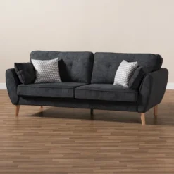 Miranda Mid-Century Modern Fabric Upholstered Sofa Dark Gray - Baxton Studio 17 Miranda Mid-Century Modern Fabric Upholstered Sofa Dark Gray - Baxton Studio -Cheap Furniture Store GUEST 467154b6 34e3 4388 acab 4186bce29bca