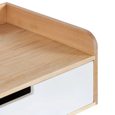 18" X 7" Kitt Floating Side Table Shelf White/Natural - Kate & Laurel All Things Decor 4 18" X 7" Kitt Floating Side Table Shelf White/Natural - Kate & Laurel All Things Decor - Image 4