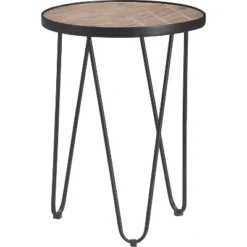 Farmhouse Side Table Metal Brown/Black- ClickDecor -Cheap Furniture Store GUEST 497134f9 3315 4605 ae13 f959bb93cdc2