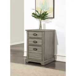 Hawthorne Traditional Three Drawer Wood File Drawer Gray - Martin Furniture