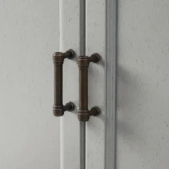 3pc Tara Entertainment Set With Open Shelving Distressed Gray - Crosley -Cheap Furniture Store GUEST 4ce19f1f 2357 440a 9fc8 2d6db003168c