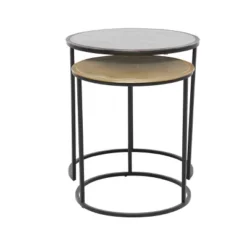 2pc Industrial Aluminum Accent Tables Black - Olivia & May -Cheap Furniture Store GUEST 4e6219c9 dd53 4e8e 8123 c4c6c2f751f6