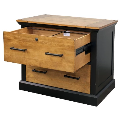 Toulouse File Cabinet Honey/Black - Martin Furniture 2 Toulouse File Cabinet Honey/Black - Martin Furniture - Image 2