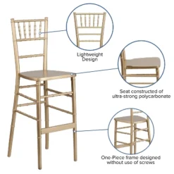 Flash Furniture HERCULES Series Gold Wood Chiavari Barstool -Cheap Furniture Store GUEST 529364eb b857 4779 88e8 452d28f1b0d0