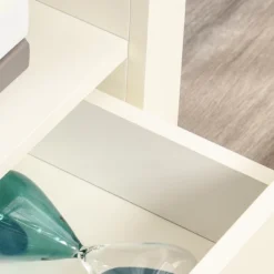 HOMCOM Corner TV Stand Up To 50", Entertainment Center TV Console Table With Drawers And Open Storage Compartment For Living Room, White -Cheap Furniture Store GUEST 544aaa23 90db 4f44 be1e 25ae117d7132