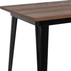 Merrick Lane Rectangular Steel Frame Square Table With Wood Top -Cheap Furniture Store GUEST 58cd736f bca9 477a 8b22 2008044bb22f