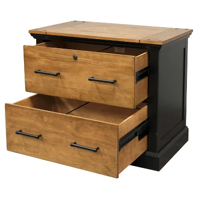 Toulouse File Cabinet Honey/Black - Martin Furniture 4 Toulouse File Cabinet Honey/Black - Martin Furniture - Image 4