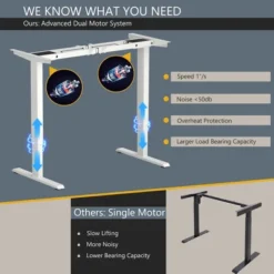 Costway Electric Adjustable Standing Desk Stand Up Workstation Dual Motor W/ Controller -Cheap Furniture Store GUEST 5d8ea231 46fe 425e bc48 7937b6f23607