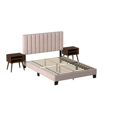 Queen Colbie Upholstered Platform Bed With Nightstands - Picket House Furnishings 12 Queen Colbie Upholstered Platform Bed With Nightstands - Picket House Furnishings - Image 12