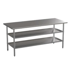 Emma And Oliver NSF Certified Stainless Steel 18 Gauge Work Table With 2 Undershelves -Cheap Furniture Store GUEST 600d1565 e75a 4a66 8f4f a035694eb7d6