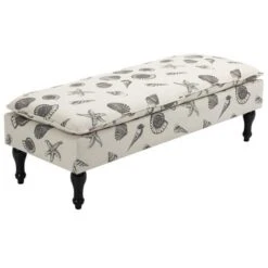 HOMCOM Linen-Touch Upholstered Fabric Ottoman Bench Bed Stool For Bedroom, Entryway, Living Room -Cheap Furniture Store GUEST 640649b8 e530 4e01 bf1d 43912d7bba03