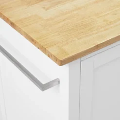 Soren Wood Top Kitchen Island/Cart Natural/White - Crosley -Cheap Furniture Store GUEST 66720e9b d2e6 4ca9 9366 19fdb7fd290e
