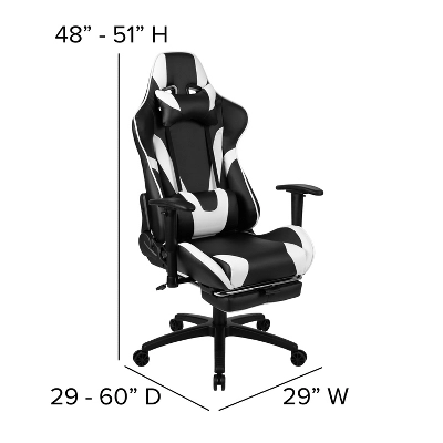 Flash Furniture Gaming Desk And Footrest Reclining Gaming Chair Set - Cup Holder/Headphone Hook/Removable Mouse Pad Top/Wire Management 7 Flash Furniture Gaming Desk And Footrest Reclining Gaming Chair Set - Cup Holder/Headphone Hook/Removable Mouse Pad Top/Wire Management - Image 7