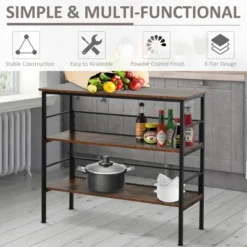 HomCom 3-Tier Industrial Style Storage Metal Wooden Shelf 11 HomCom 3-Tier Industrial Style Storage Metal Wooden Shelf -Cheap Furniture Store GUEST 6774779d 0f95 4fbd a933 6a68eb92dc8f