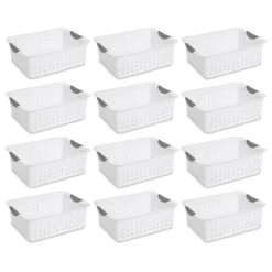 Sterilite Ultra Ventilated Open Top Plastic Storage Organizer Basket With Gray Contoured Carrying Handles 15 Sterilite Ultra Ventilated Open Top Plastic Storage Organizer Basket With Gray Contoured Carrying Handles -Cheap Furniture Store GUEST 696b89d2 47d6 4035 9db0 4e498d412d63